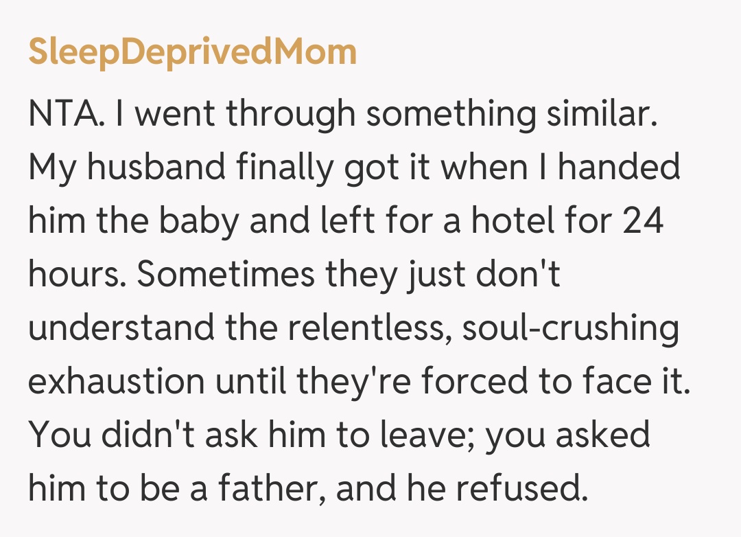 Comentariu de la SleepDeprivedMom