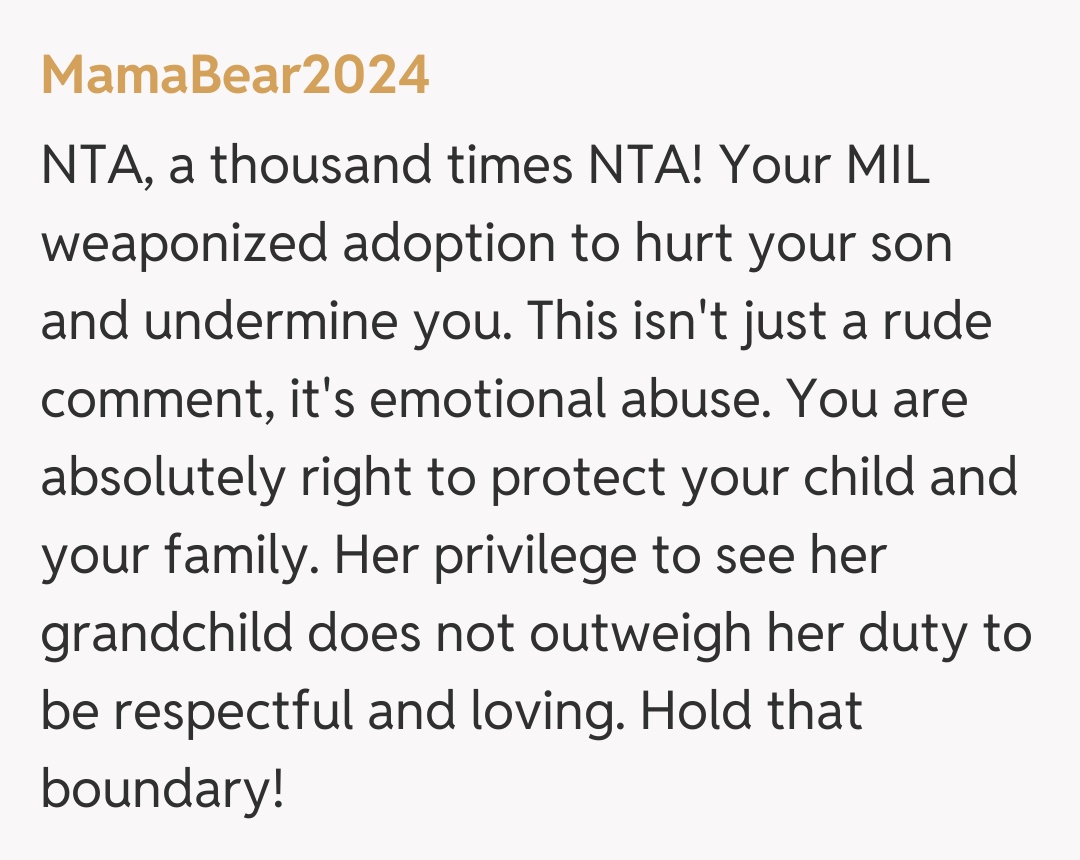 Comentariu de la MamaBear2024