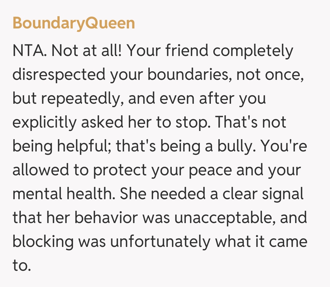 Comentariu de la BoundaryQueen