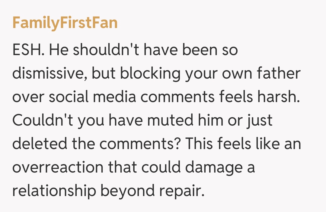 Comentariu de la FamilyFirstFan