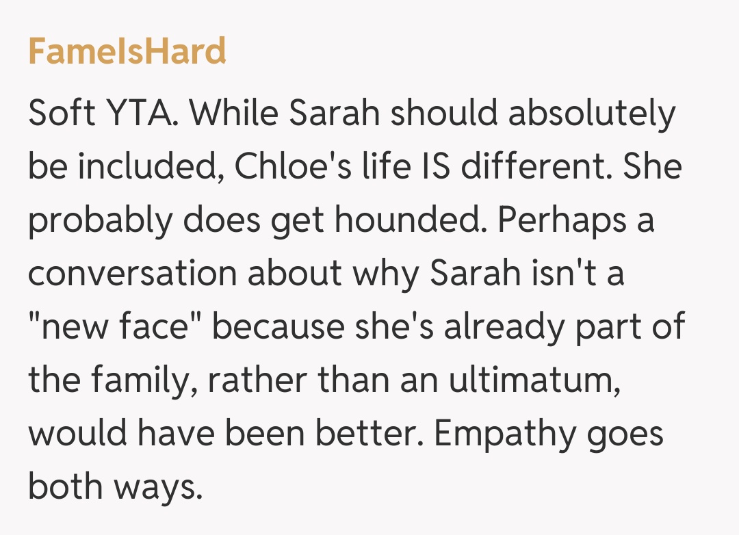 Comentariu de la FameIsHard