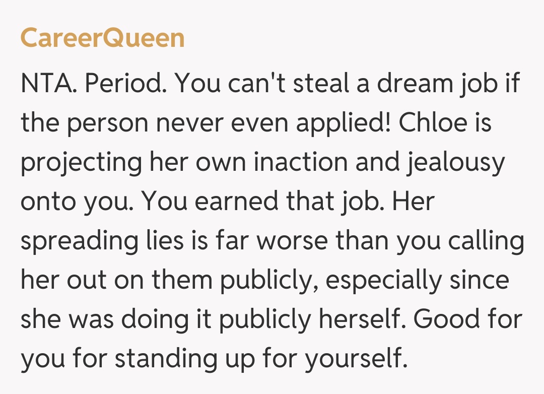 Comentariu de la CareerQueen