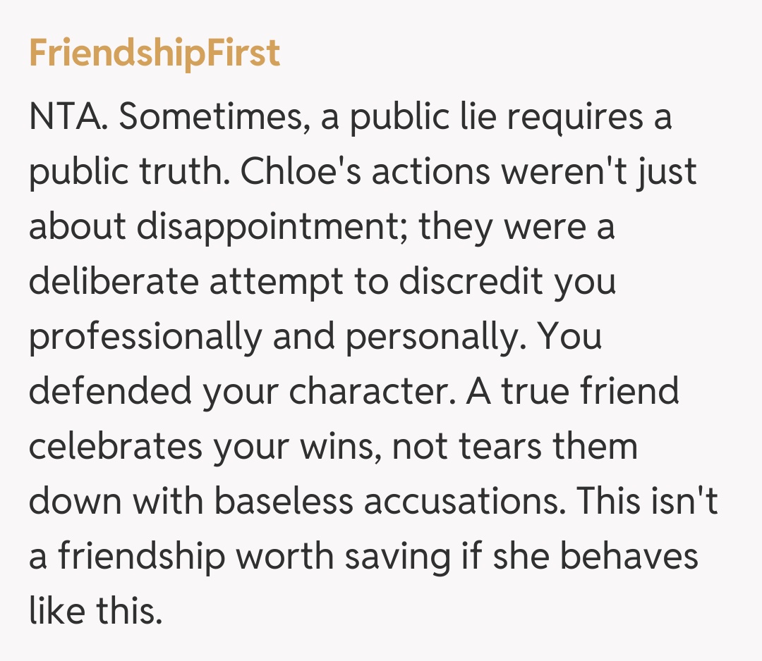 Comentariu de la FriendshipFirst