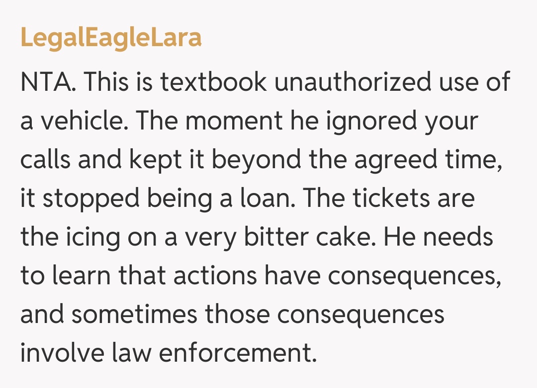 Comentariu de la LegalEagleLara