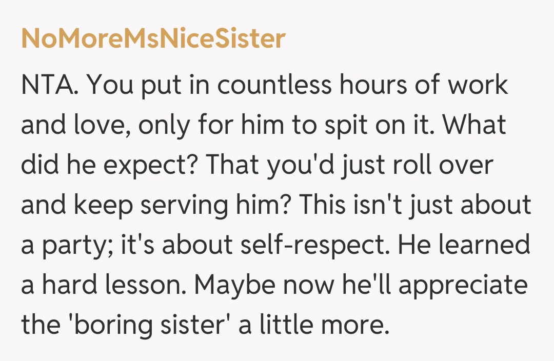 Comentariu de la NoMoreMsNiceSister