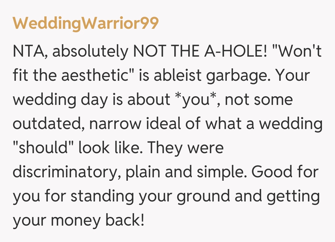 Comentariu de la WeddingWarrior99
