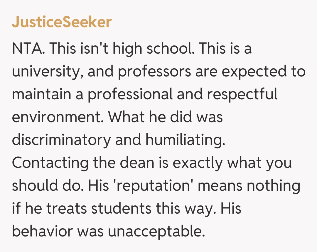 Comentariu de la JusticeSeeker