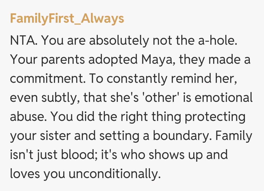 Comentariu de la FamilyFirst_Always