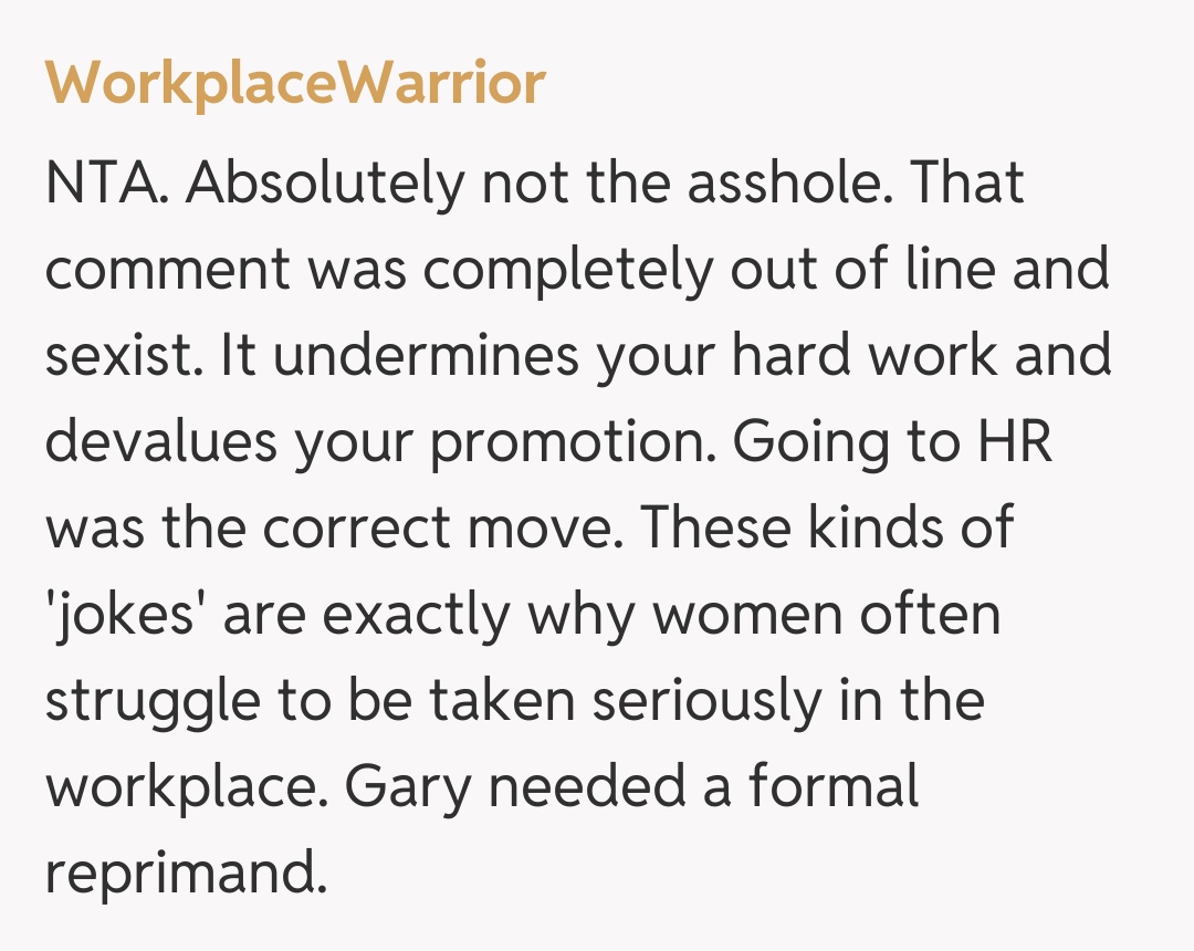 Comentariu de la WorkplaceWarrior