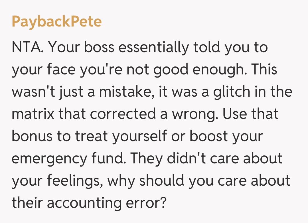 Comentariu de la PaybackPete