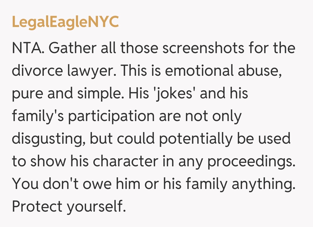 Comentariu de la LegalEagleNYC