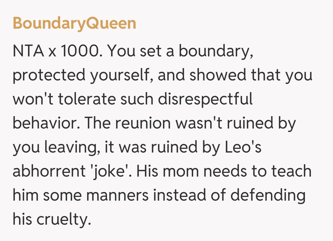 Comentariu de la BoundaryQueen