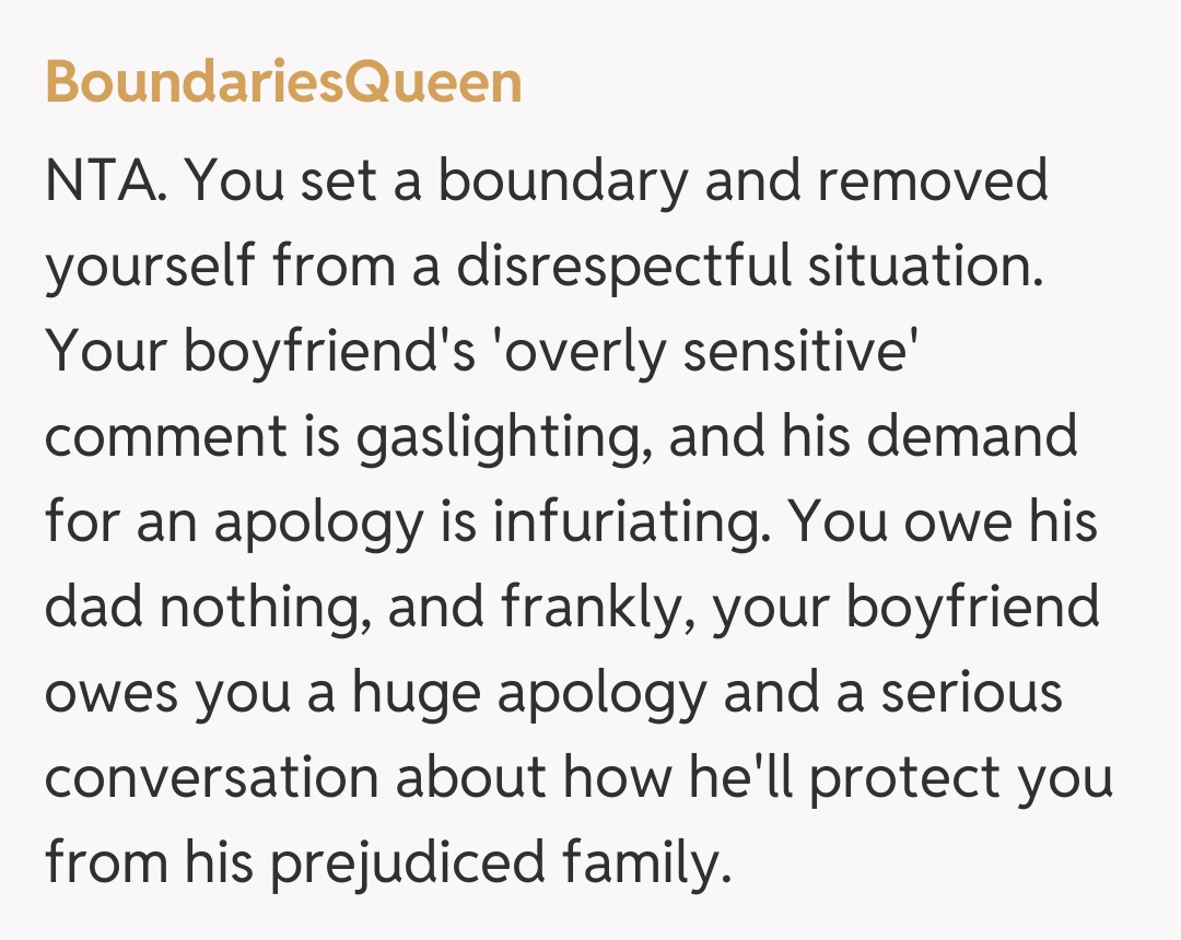 Comentariu de la BoundariesQueen