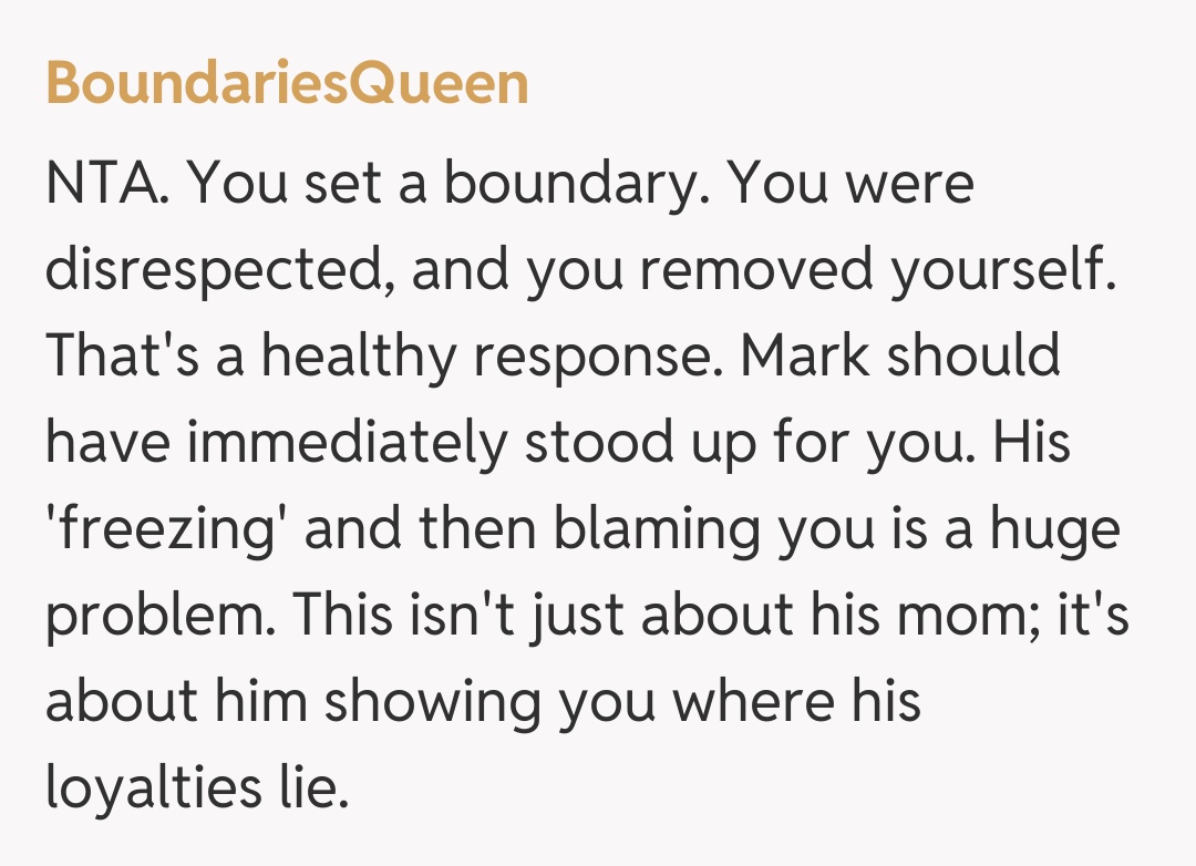 Comentariu de la BoundariesQueen