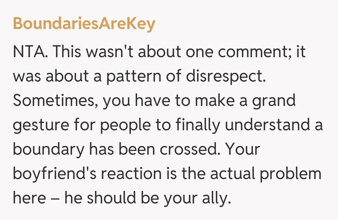 Comentariu de la BoundariesAreKey