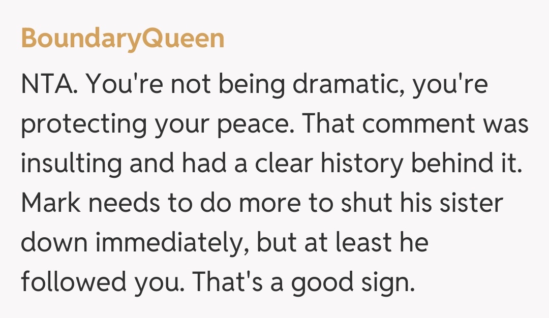 Comentariu de la BoundaryQueen