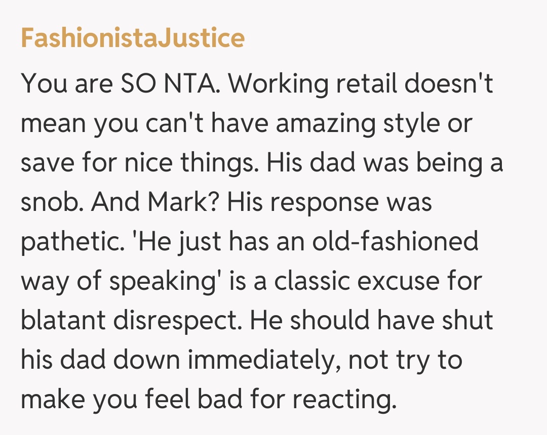 Comentariu de la FashionistaJustice