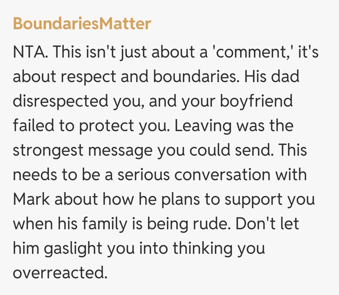 Comentariu de la BoundariesMatter