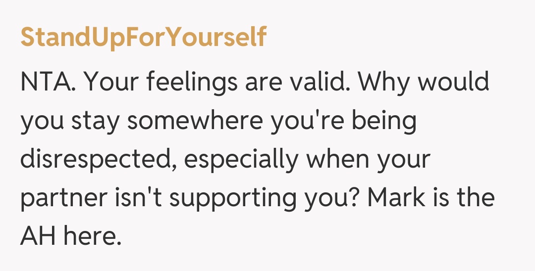 Comentariu de la StandUpForYourself