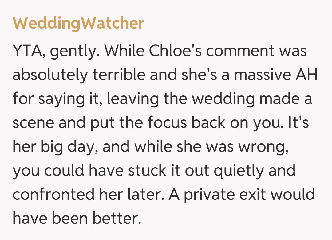 Comentariu de la WeddingWatcher