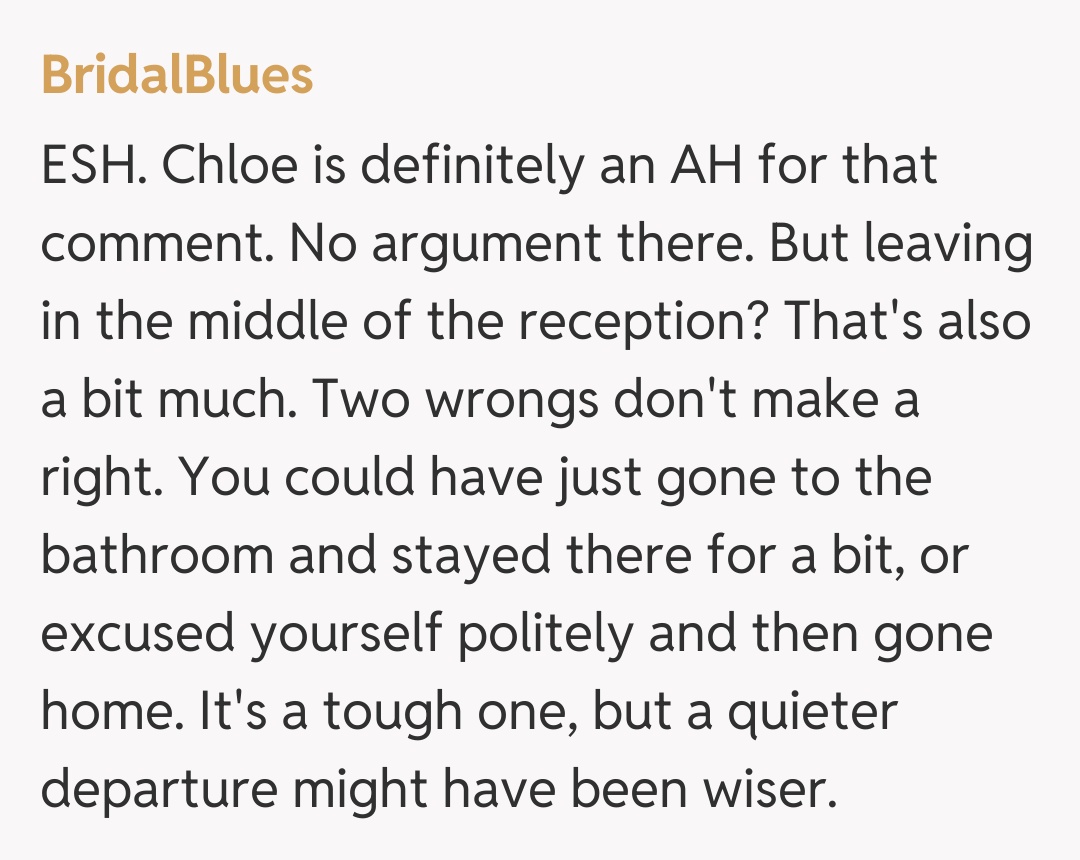 Comentariu de la BridalBlues