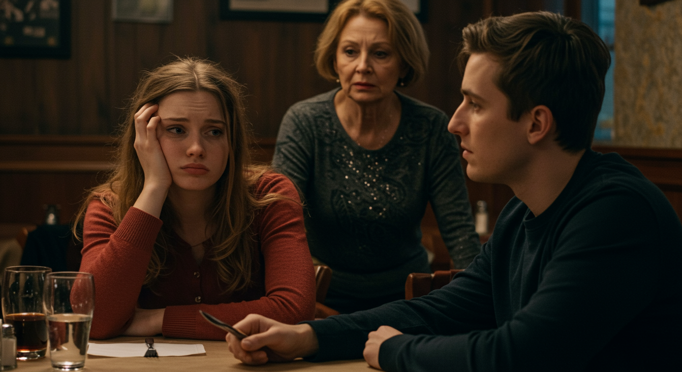 AITA for leaving the restaurant after my boyfriend’s mom whispered, ‘She’s cute, but she looks tired from working double shifts.’