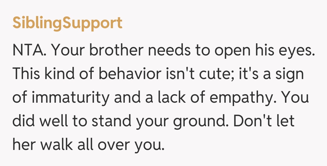 Comentariu de la SiblingSupport