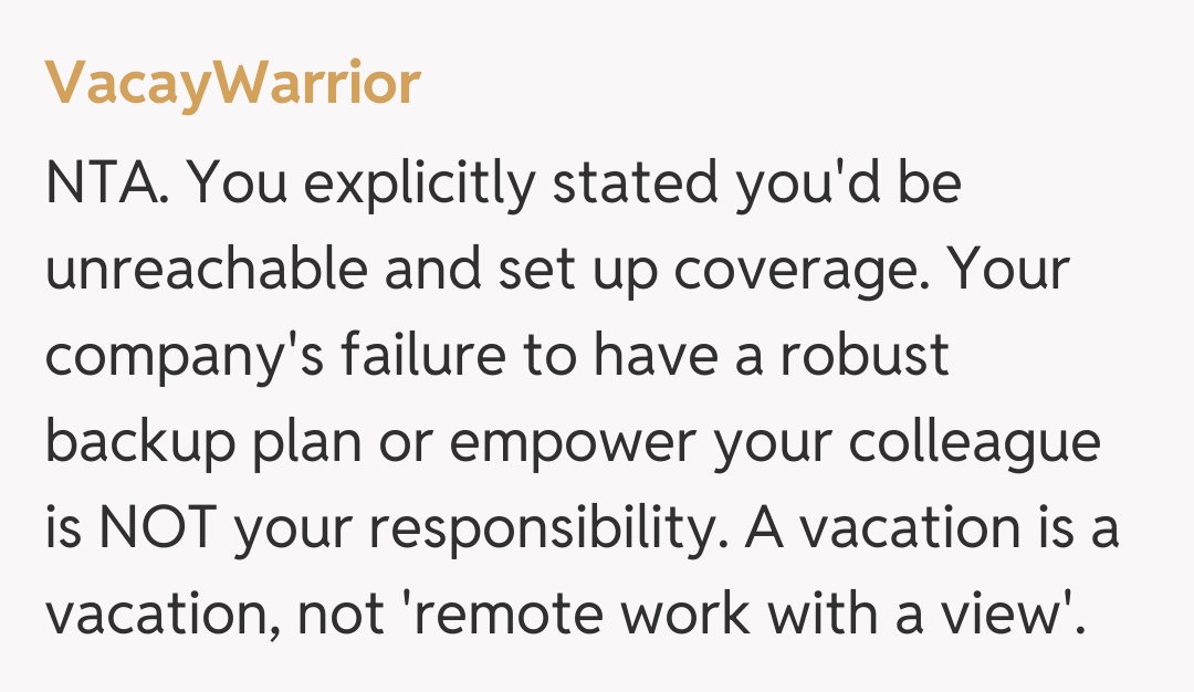 Comentariu de la VacayWarrior