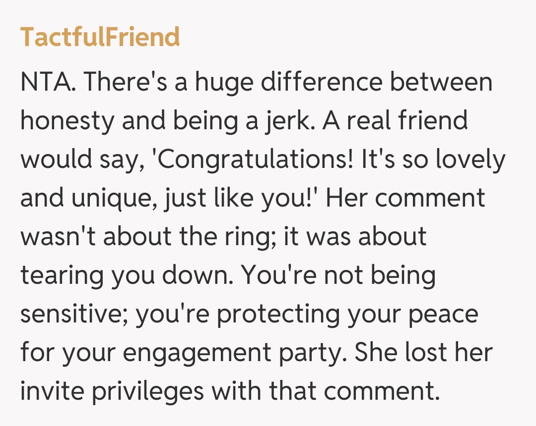 Comentariu de la TactfulFriend