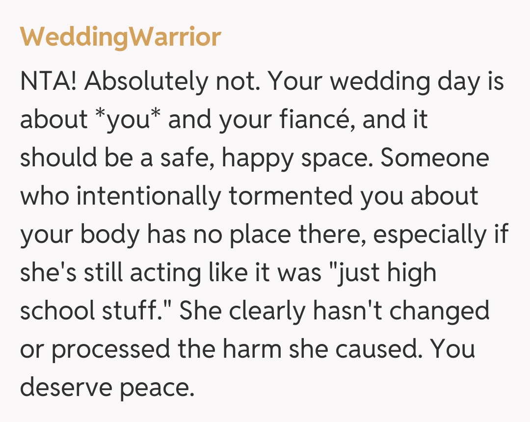 Comentariu de la WeddingWarrior