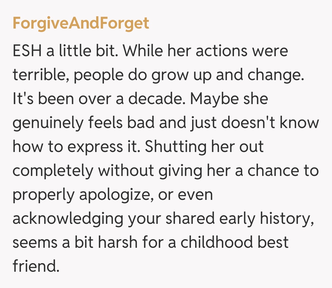 Comentariu de la ForgiveAndForget