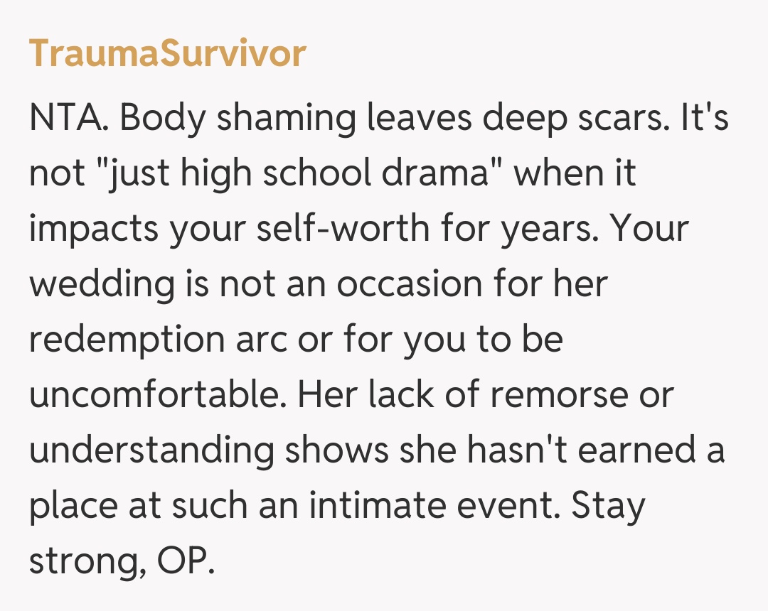 Comentariu de la TraumaSurvivor