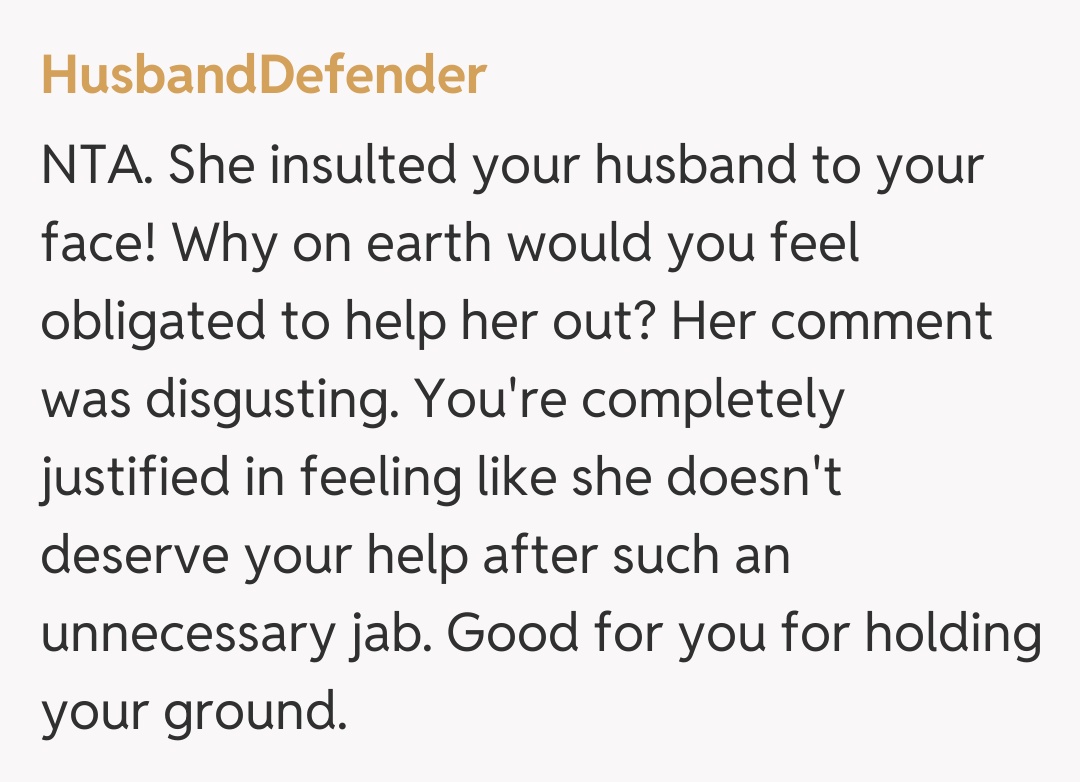 Comentariu de la HusbandDefender