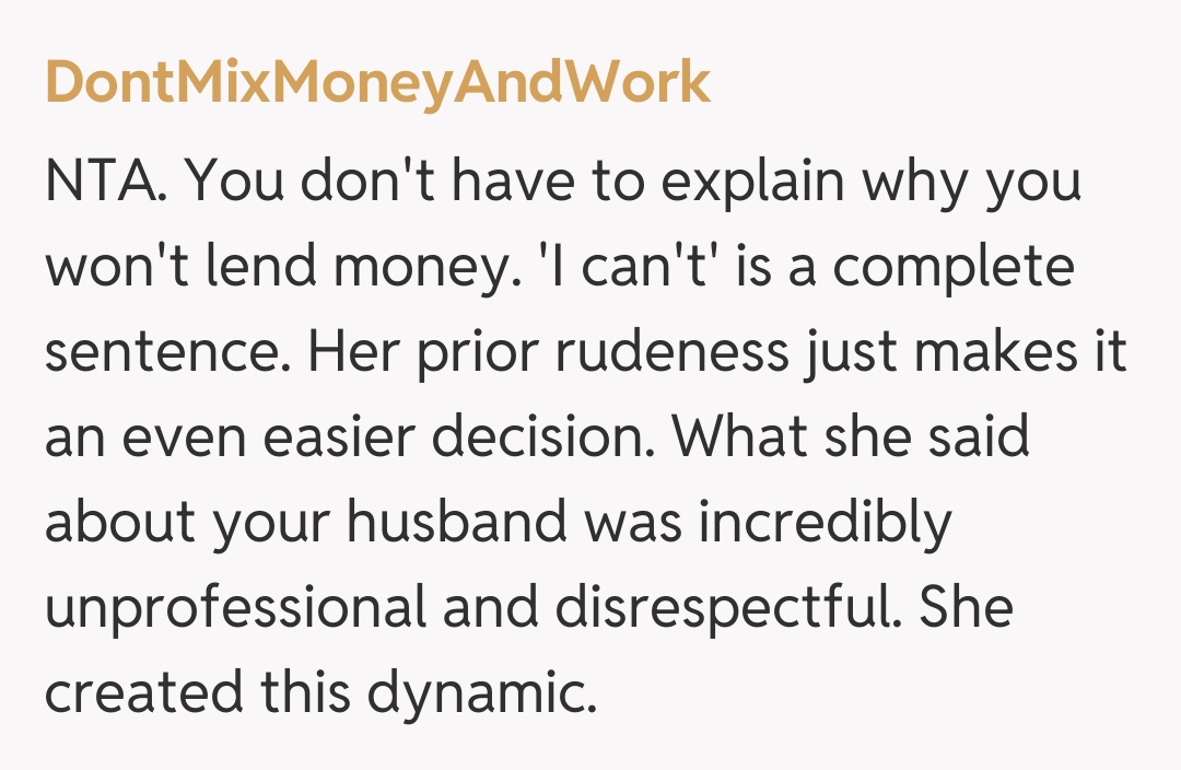 Comentariu de la DontMixMoneyAndWork