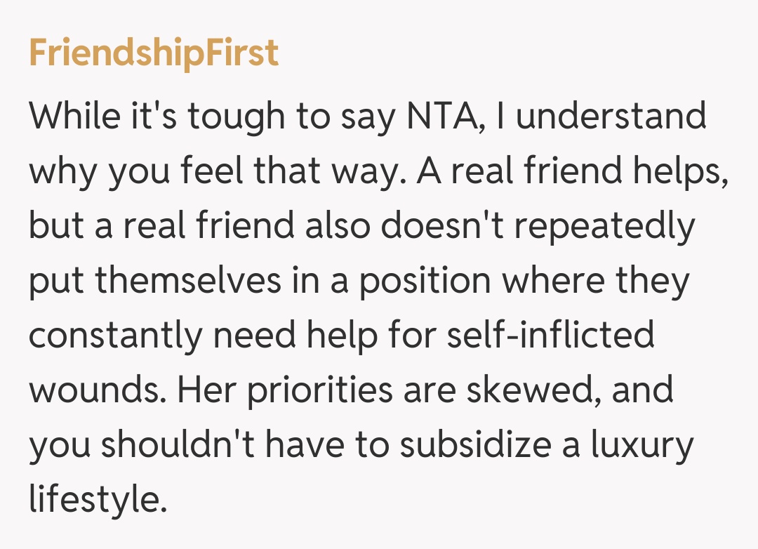 Comentariu de la FriendshipFirst