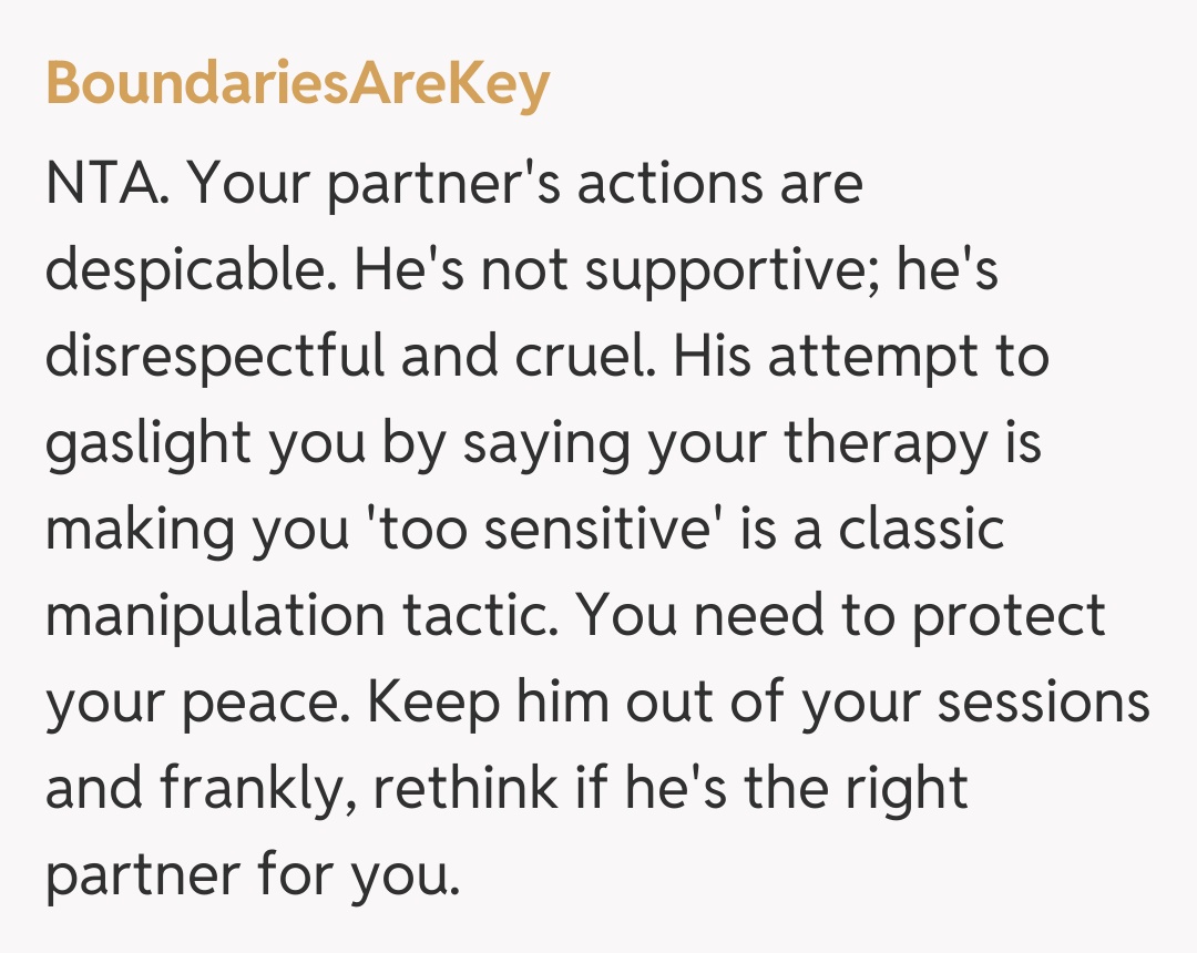 Comentariu de la BoundariesAreKey