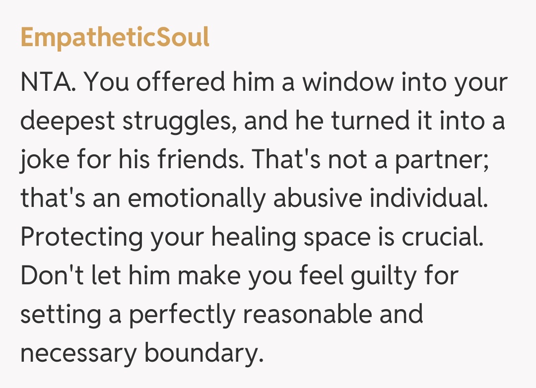 Comentariu de la EmpatheticSoul