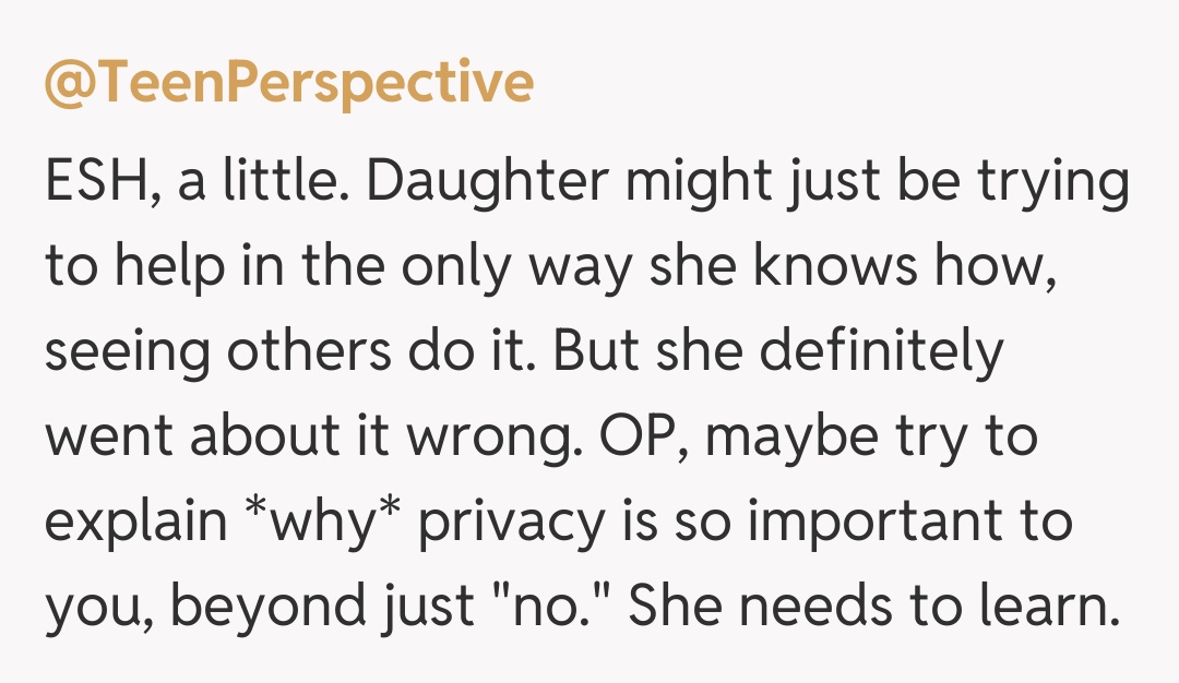 Comentariu de la @TeenPerspective