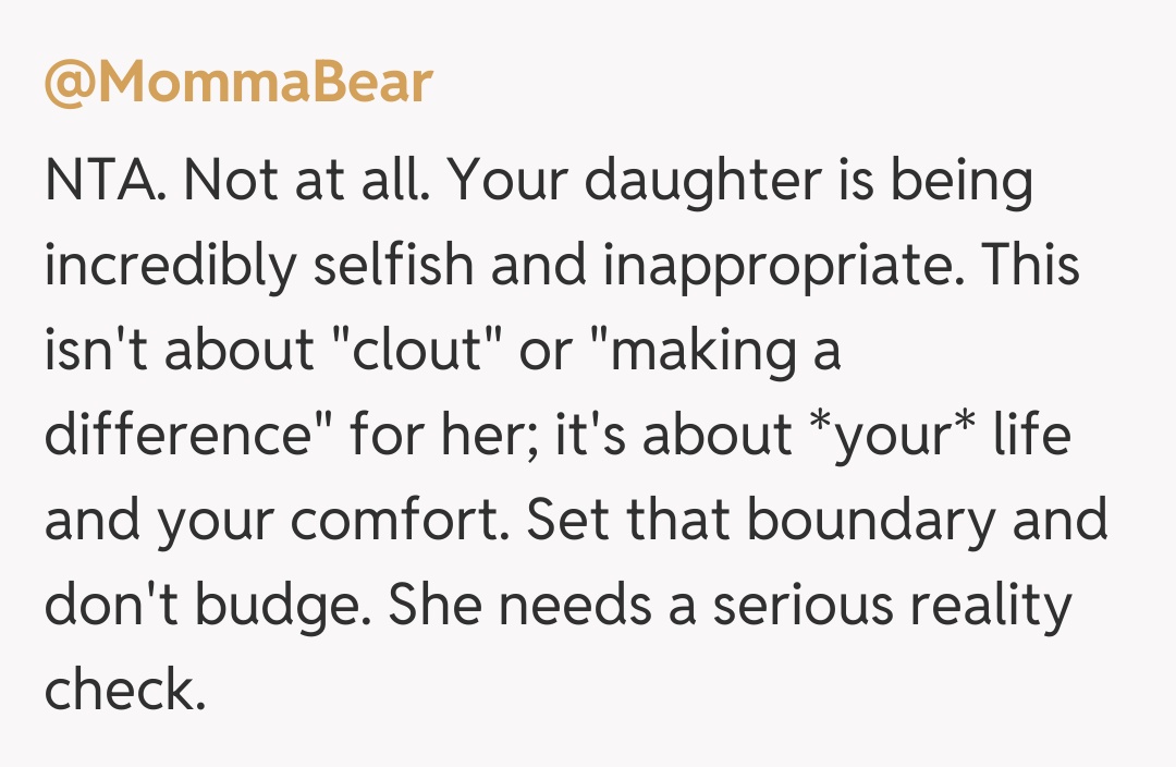 Comentariu de la @MommaBear