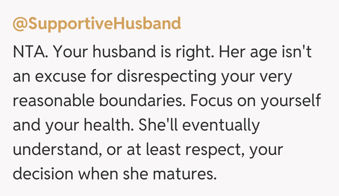 Comentariu de la @SupportiveHusband