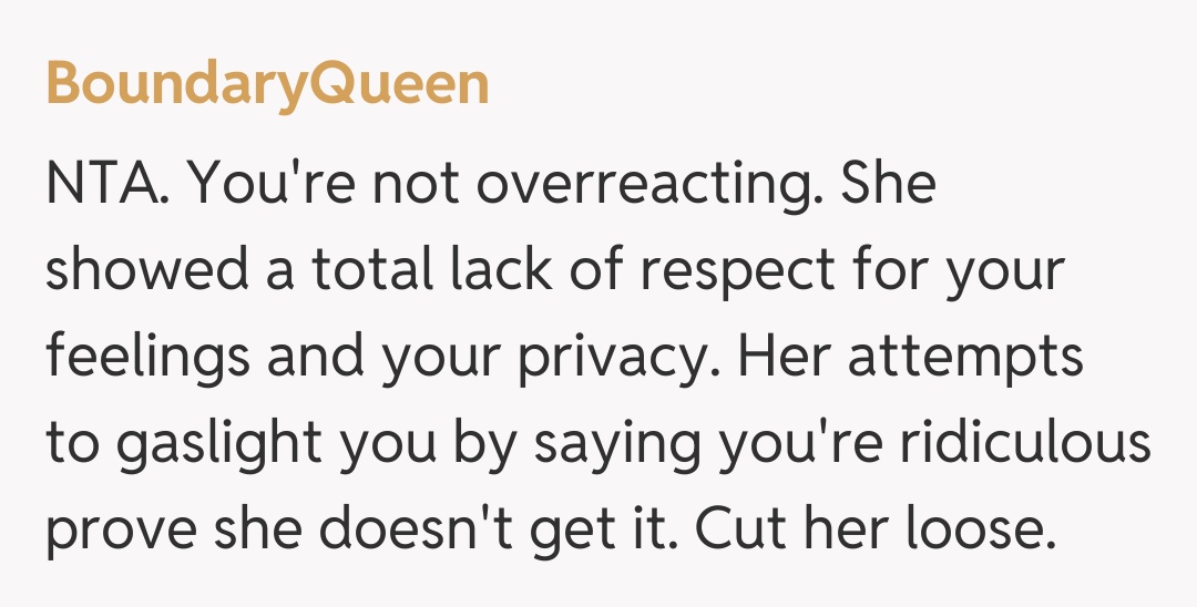 Comentariu de la BoundaryQueen