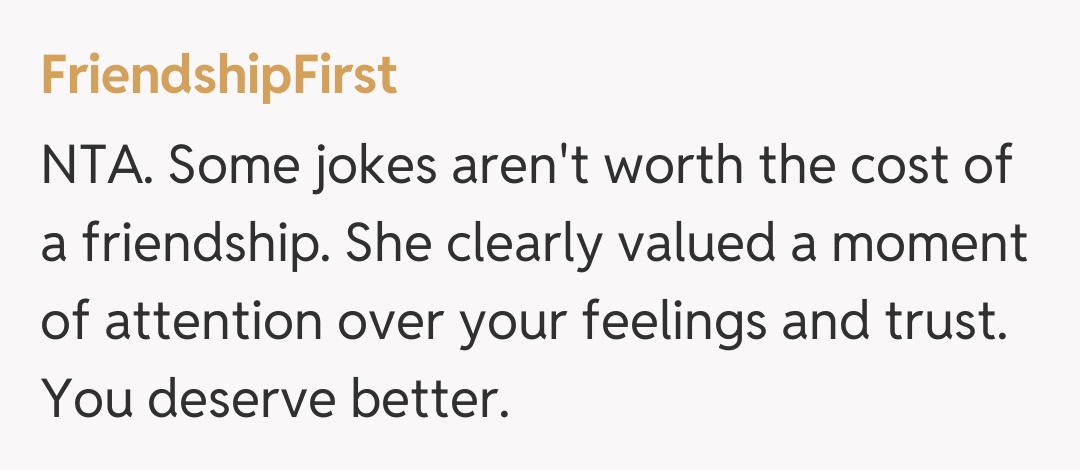 Comentariu de la FriendshipFirst