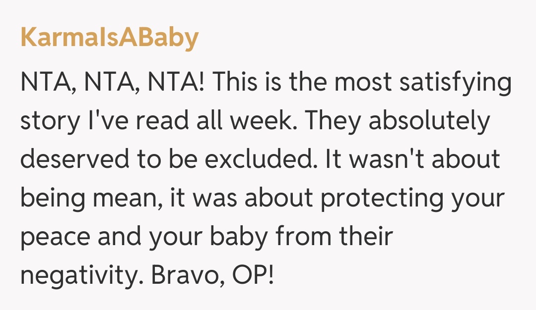 Comentariu de la KarmaIsABaby