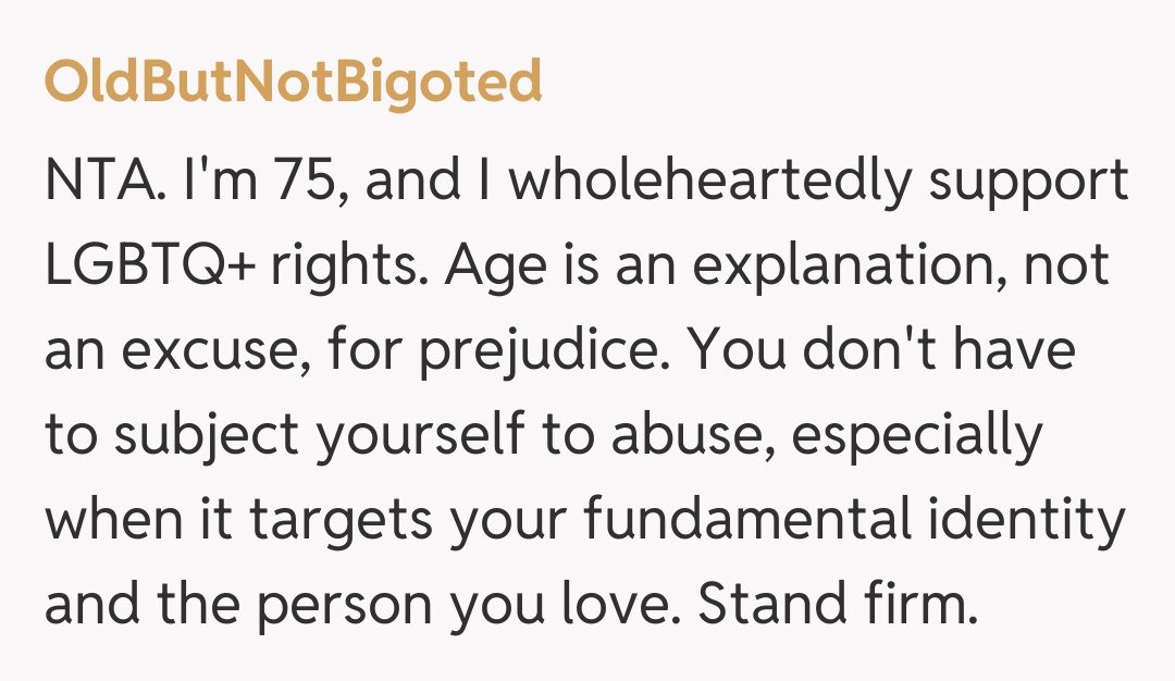 Comentariu de la OldButNotBigoted