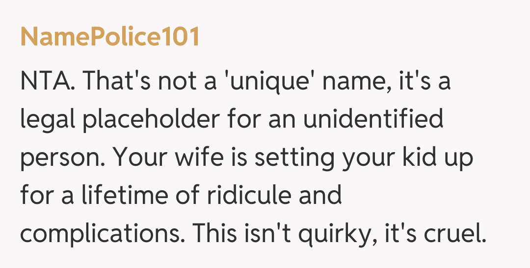 Comentariu de la NamePolice101
