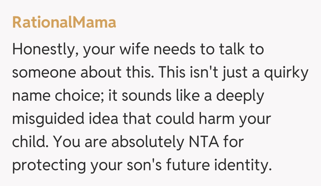 Comentariu de la RationalMama