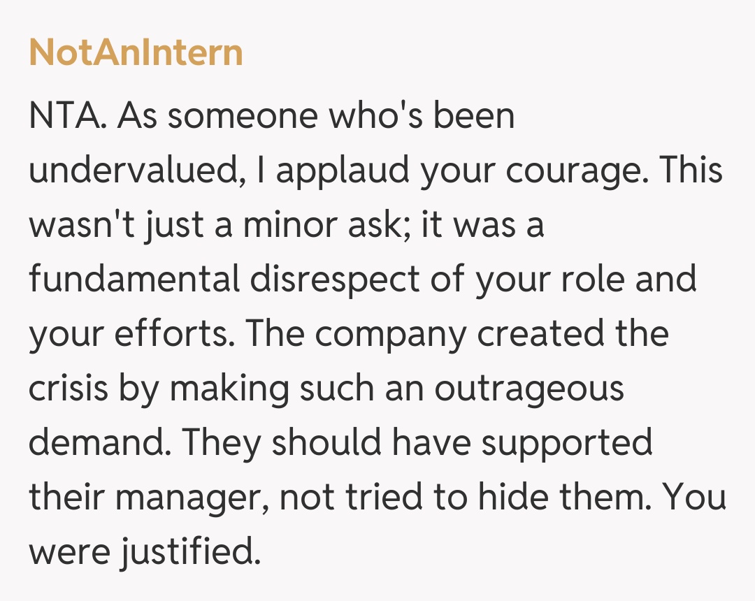 Comentariu de la NotAnIntern