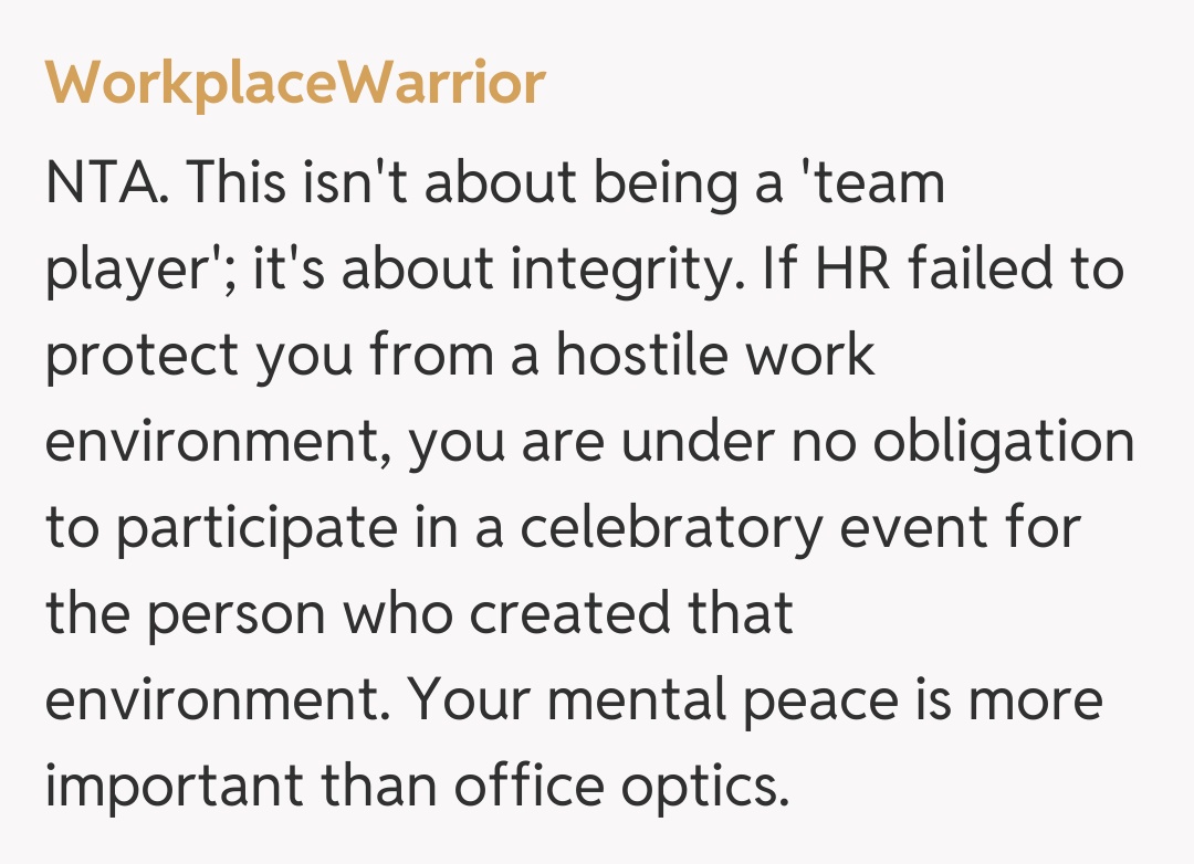 Comentariu de la WorkplaceWarrior