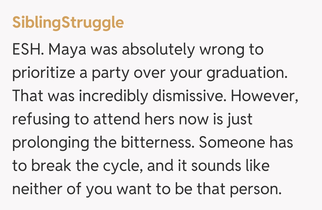 Comentariu de la SiblingStruggle