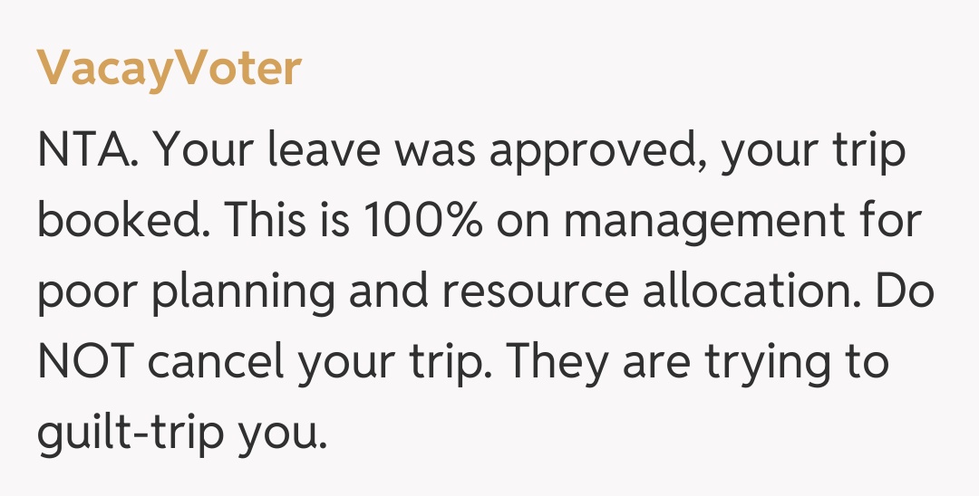 Comentariu de la VacayVoter